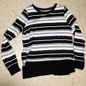 MKNY striped long sleeve sweater